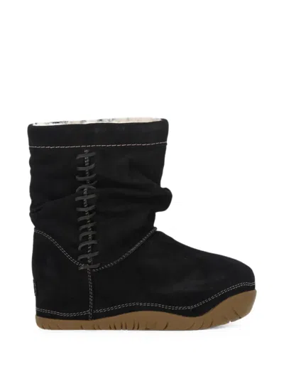 Ugg Lace-up Suede Boots In Black