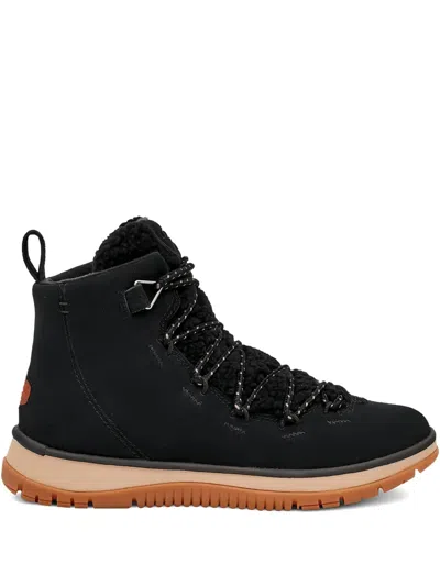 Ugg Lakesider Heritage Suede Boots In Black
