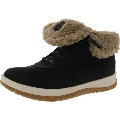 Ugg Lakesider Mid Womens Lace-up Nubuck Winter & Snow Boots In Black