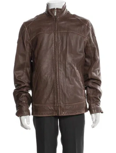 Pre-owned Ugg Lamb Leather Jacket In Brown