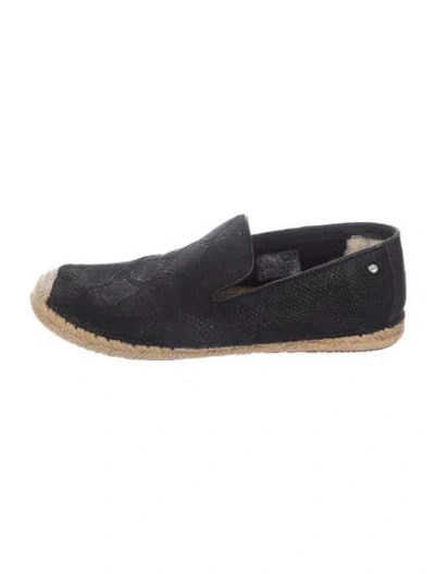 Pre-owned Ugg Leather Animal Print Espadrilles In Blue
