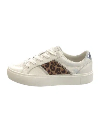 Pre-owned Ugg Leather Animal Print Sneakers In Neutrals