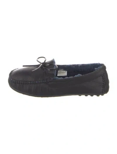Pre-owned Ugg Leather Boat Shoes In Blue