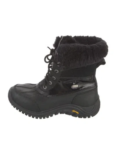 Pre-owned Ugg Leather Boots In Black