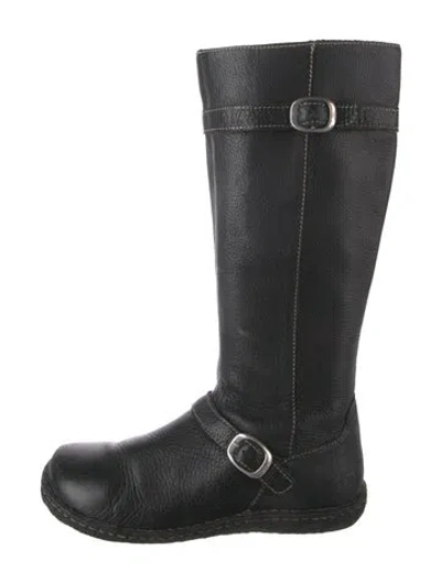 Pre-owned Ugg Leather Boots In Black