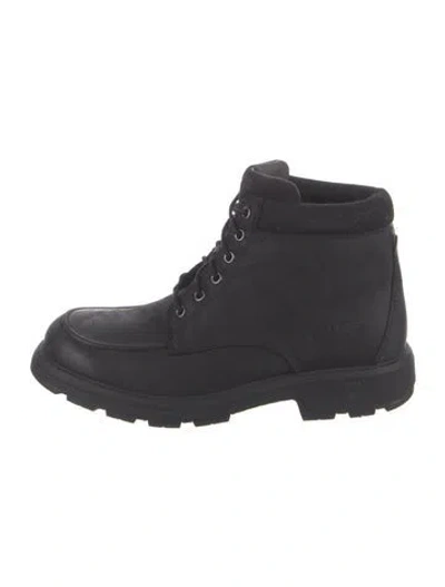Pre-owned Ugg Leather Boots In Black