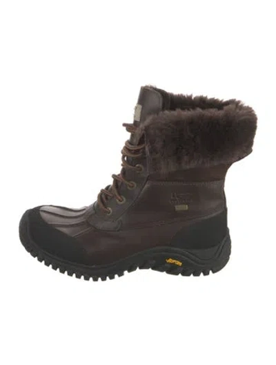 Pre-owned Ugg Leather Boots In Black/brown