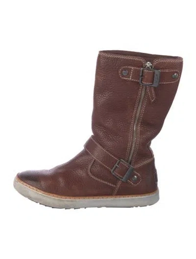 Pre-owned Ugg Leather Boots In Brown