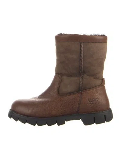Pre-owned Ugg Leather Boots In Brown