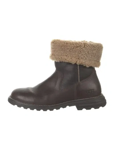 Pre-owned Ugg Leather Boots In Brown