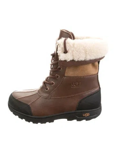 Pre-owned Ugg Babies' Leather Boots In Brown