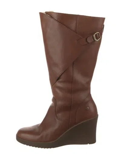 Pre-owned Ugg Leather Boots In Brown