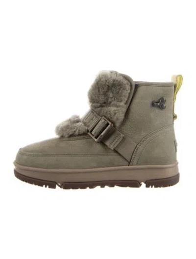 Pre-owned Ugg Leather Boots In Green