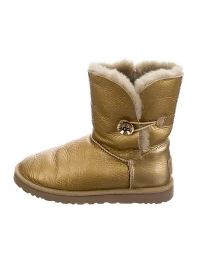 Pre-owned Ugg Leather Boots In Green