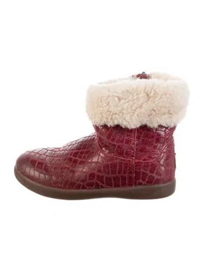 Pre-owned Ugg Babies' Leather Boots In Purple
