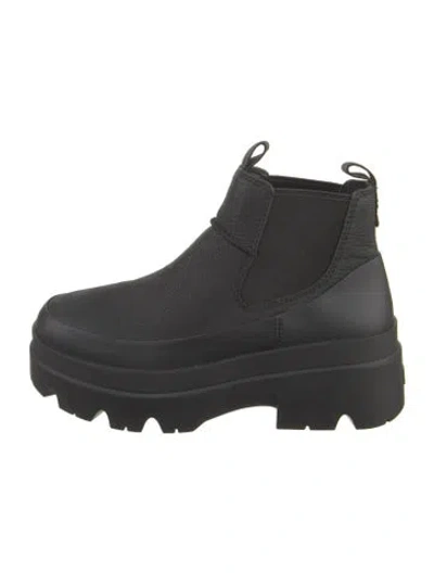 Pre-owned Ugg Leather Chelsea Boots In Black