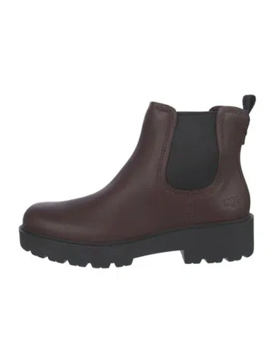 Pre-owned Ugg Leather Chelsea Boots W/ Tags In Brown