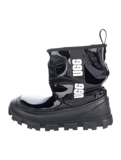 Pre-owned Ugg Leather Combat Boots In Blue