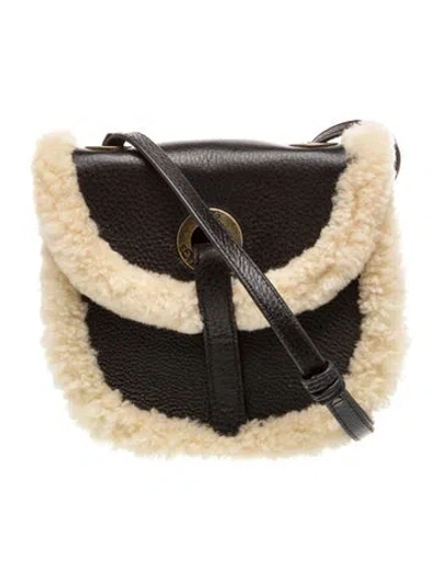 Pre-owned Ugg Leather Crossbody Bag In Black