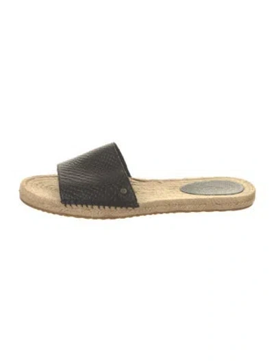Pre-owned Ugg Leather Espadrilles In Black