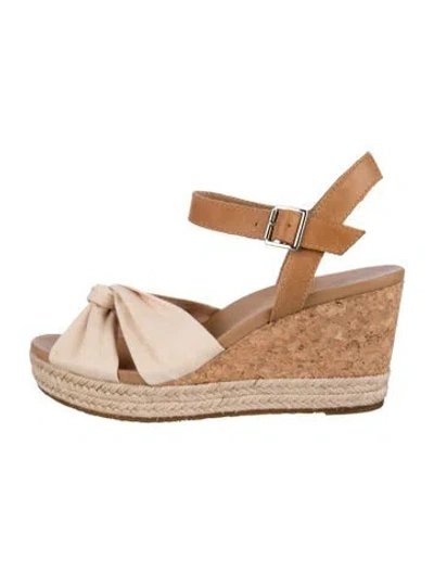 Pre-owned Ugg Leather Espadrilles In Neutrals