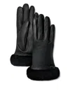 Ugg Leather Gloves In Black