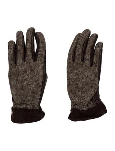 Pre-owned Ugg Leather Gloves In Brown