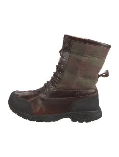 Pre-owned Ugg Leather Hiking Boots In Brown