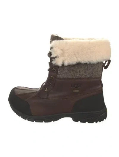 Pre-owned Ugg Leather Hiking Boots In Brown