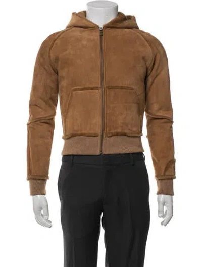 Pre-owned Ugg Leather Jacket In Brown