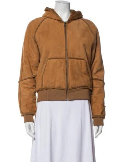 Pre-owned Ugg Leather Jacket In Brown
