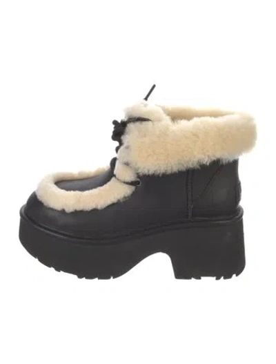 Pre-owned Ugg Leather Lace-up Boots In Black/neutrals