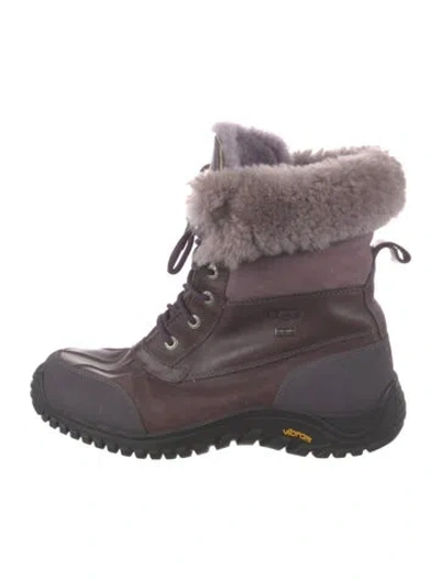 Pre-owned Ugg Leather Lace-up Boots In Multi