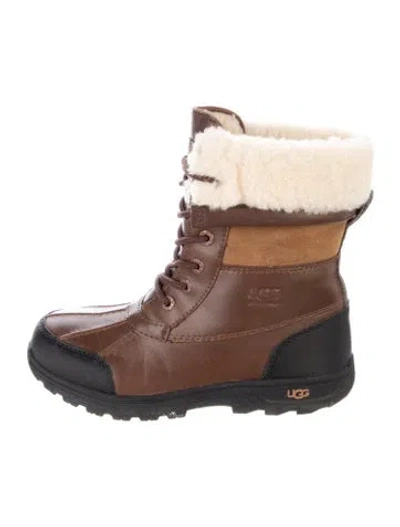 Pre-owned Ugg Leather Lace-up Boots In Multicolor