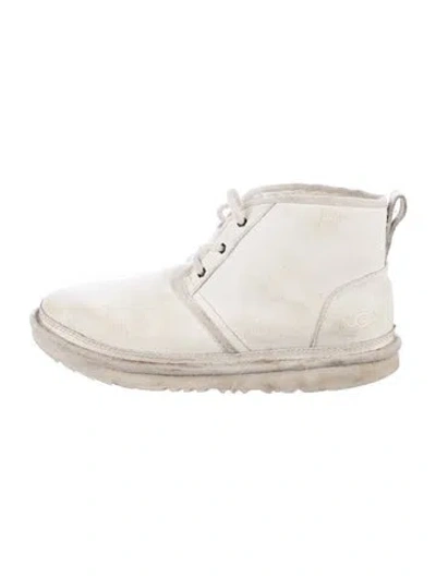 Pre-owned Ugg Leather Lace-up Boots In Neutral