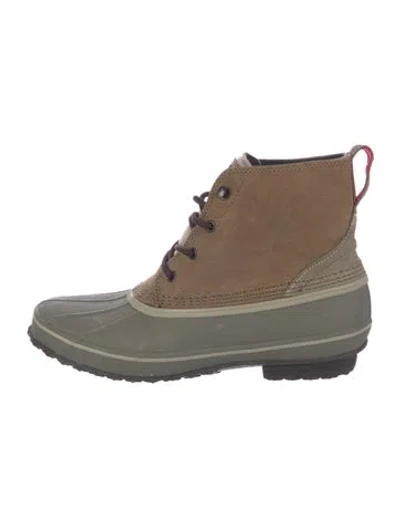 Pre-owned Ugg Leather Lace-up Boots In Neutral