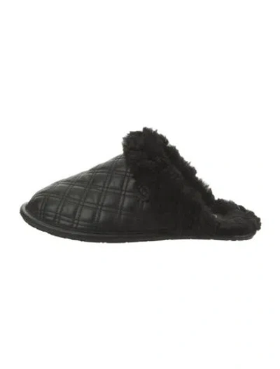 Pre-owned Ugg Leather Mules In Black