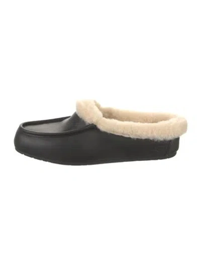 Pre-owned Ugg Leather Mules In Black
