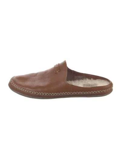 Pre-owned Ugg Leather Mules In Brown