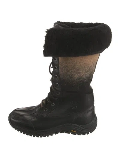 Pre-owned Ugg Leather Patterned Lace-up Boots In Multi
