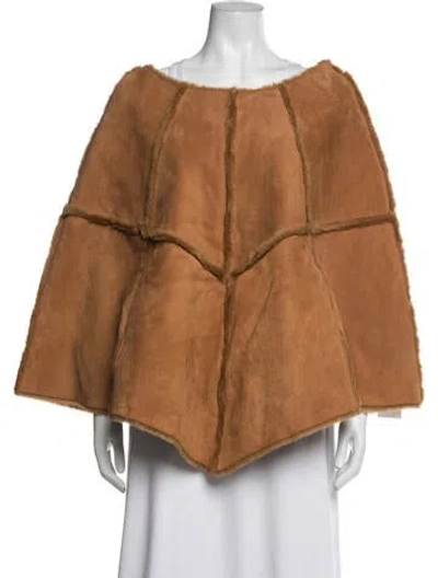 Pre-owned Ugg Leather Poncho In Neutrals