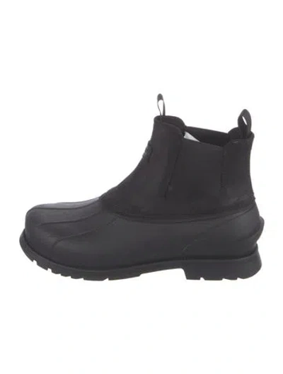Pre-owned Ugg Leather Rain Boots In Blue