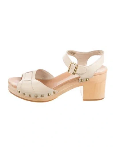 Pre-owned Ugg Leather Sandals In Neutrals