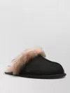 Ugg Leather Fur-lined Round-toe Flat Mules In Multi