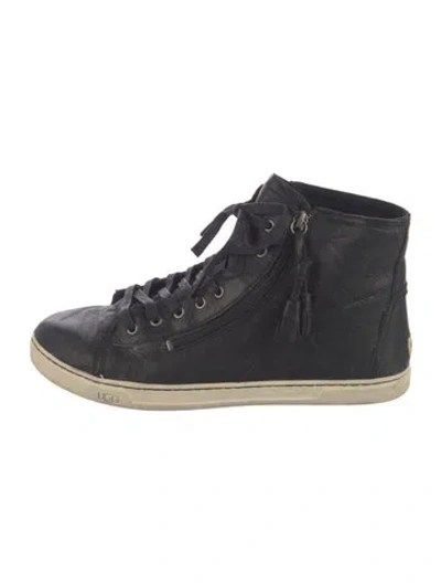 Pre-owned Ugg Leather Sneakers In Blue