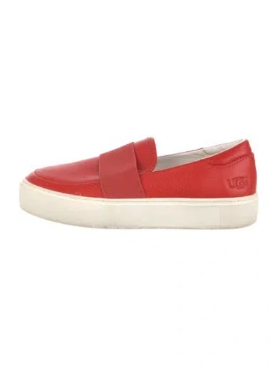 Pre-owned Ugg Leather Sneakers In Orange