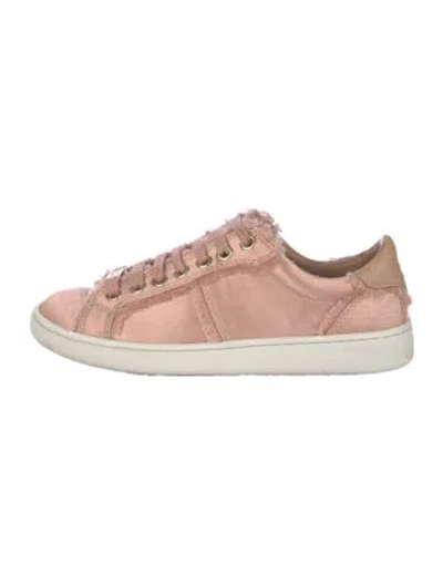 Pre-owned Ugg Leather Sneakers In Pink