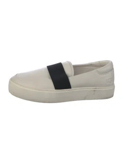 Pre-owned Ugg Leather Sneakers In White