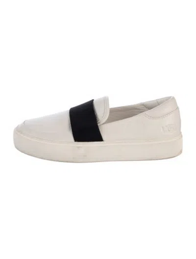 Pre-owned Ugg Leather Sneakers In White