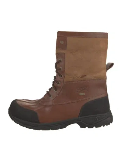 Pre-owned Ugg Leather Snow Boots In Black/brown